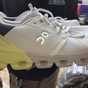On Men's Athletic Shoes - White and Yellow
